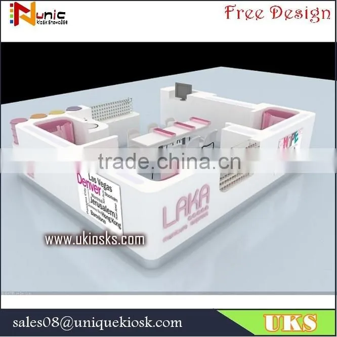 Factory made nail kiosk | shopping mall nail kiosk design | manicure table with nail dust collector for sale