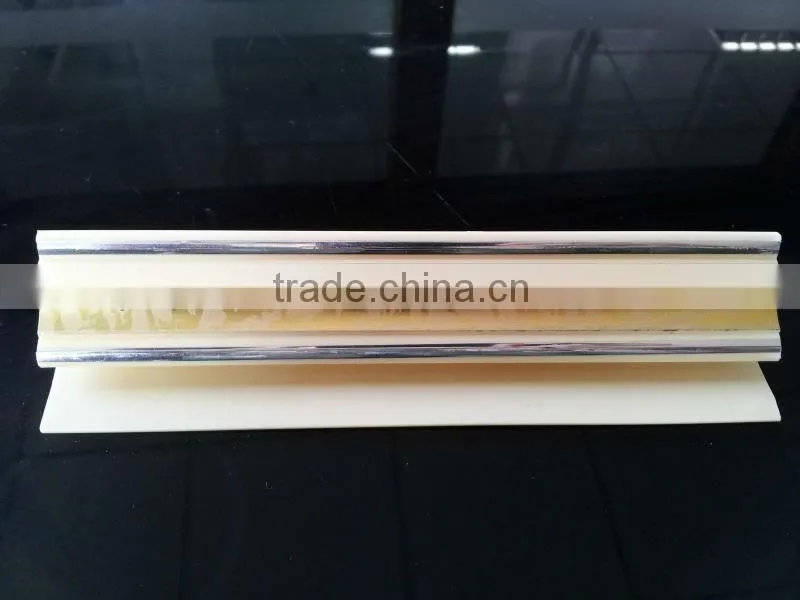 wood laminated pvc profile/ corner/ cornice
