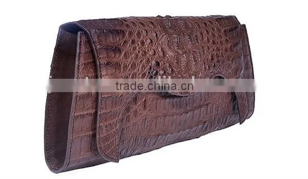 real crocodile skin handbags genuine leather purse wholesale leather clutch bag