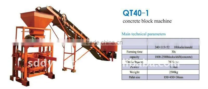 QT40-1 manual cement block making machine