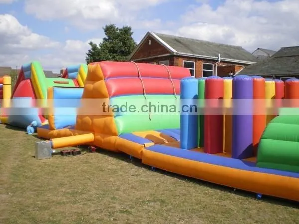 outdoor playground with slide large inflatable fun city children climbing wall obstacle course