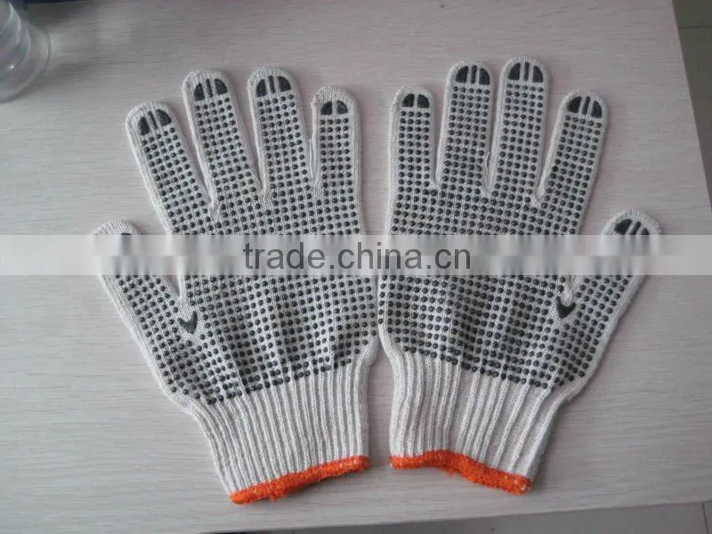 protective PVC dotted gloves