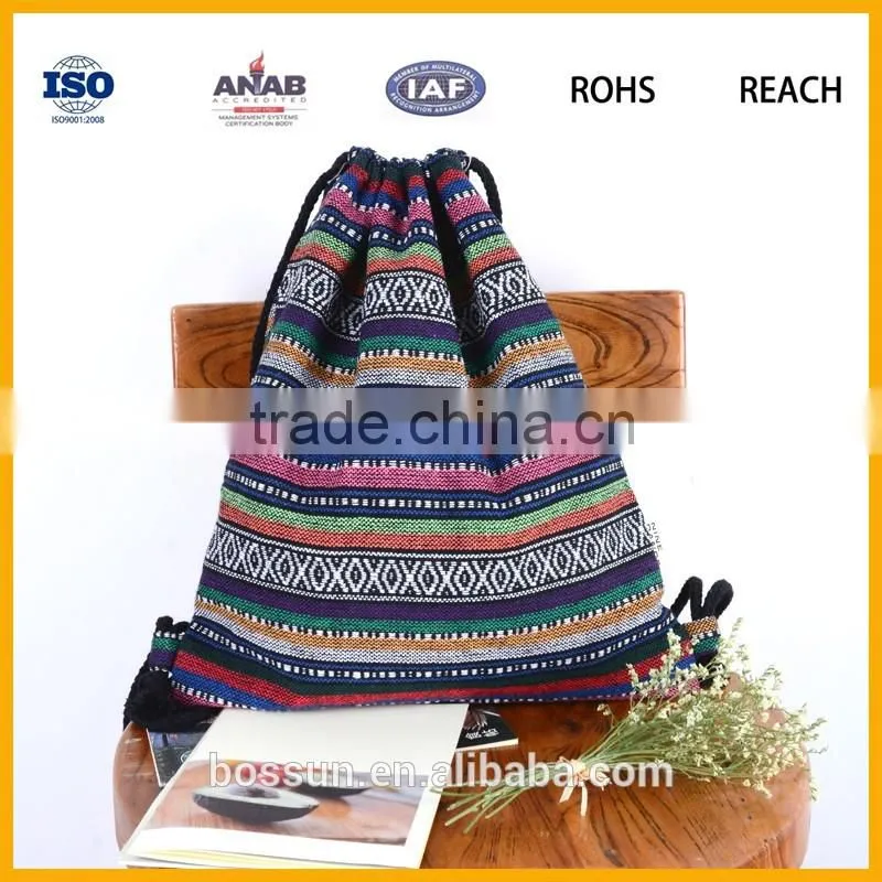 wholesale hot sell drawstring sport bag, custom promotional nylon drawstring bag