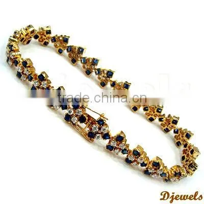 Diamond Gold Bracelet, Gold Bracelet, Ladies Jewelry