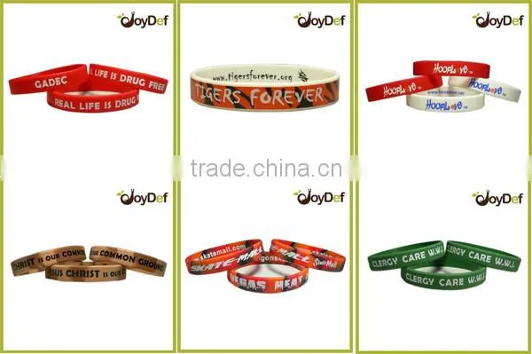 Custom Debossed Silicone Bracelets, Customized Silicone Bracelets