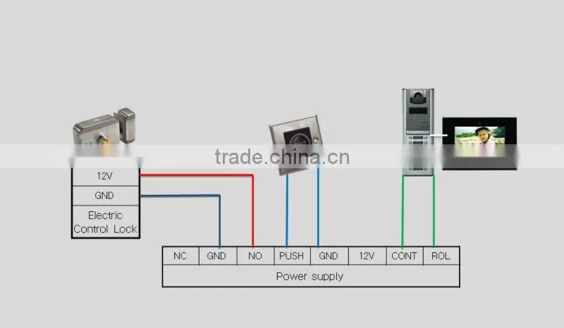 electric locking door lock with excellent quality Standalone Steel Drawback Lock