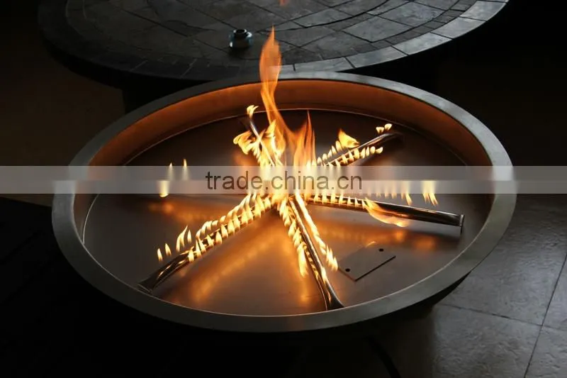 Outdoor Rectangle Gas Fire PIt System/fire bowl/Slate mosaic round mesa heating barbecue table fire pit