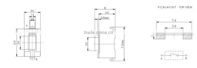 surface mount tact switch TS-1101H
