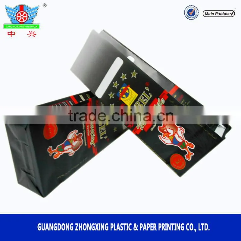 laminated paper side gusset cookie packaging bag with window display