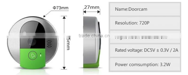 IOS Android pc wifi wireless doorbell camera pre-sale products unlcok wifi doorbell camera