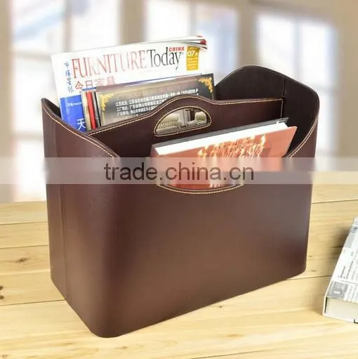 PU Leather Multi-function clothing, magazine storage gift basket wholesale