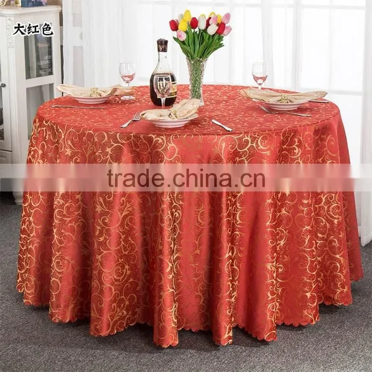 Hotel and restaurant use royal blue printing 132 round table cloth wholesale