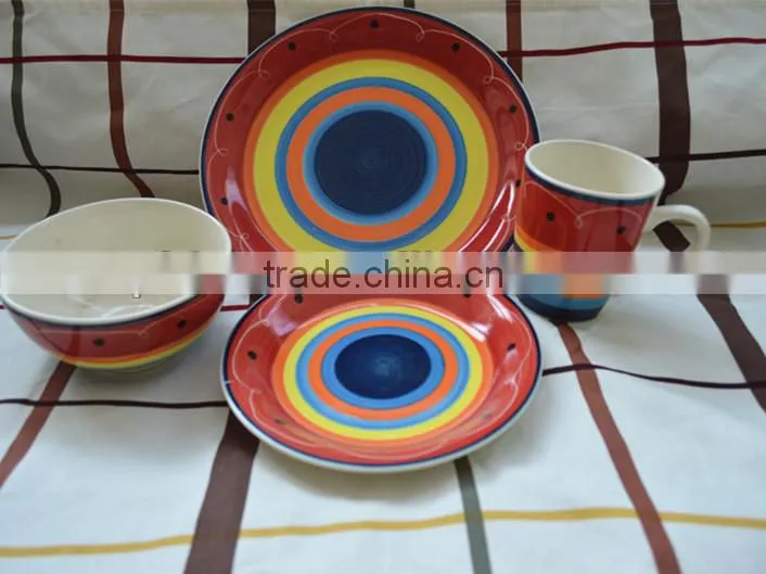handpainted stoneware dinner set,indian dinner sets