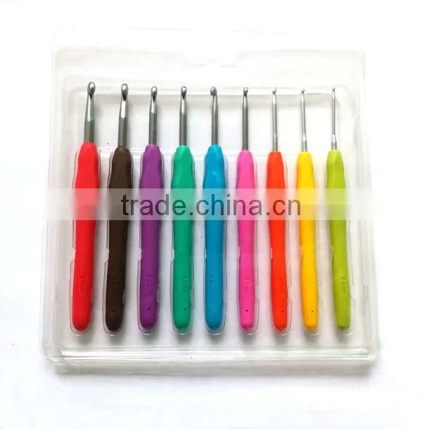 Hot sale tpr thermoplastic rubber crochet hook , crochet hook set, manufacturer of crochet hook