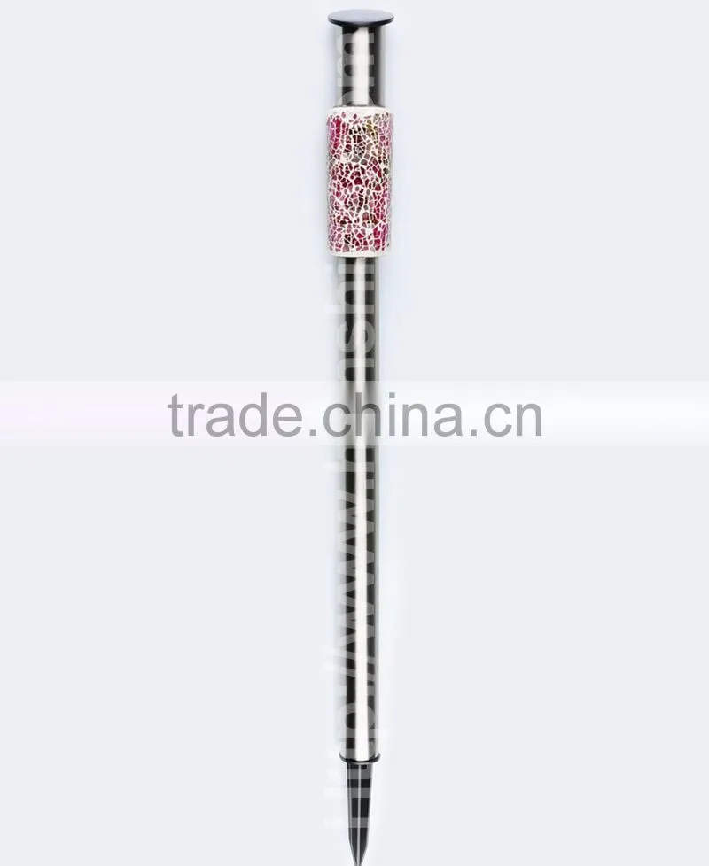factory price high quanlity garden light waterproof led mosaic glass solar decorative lights for garden