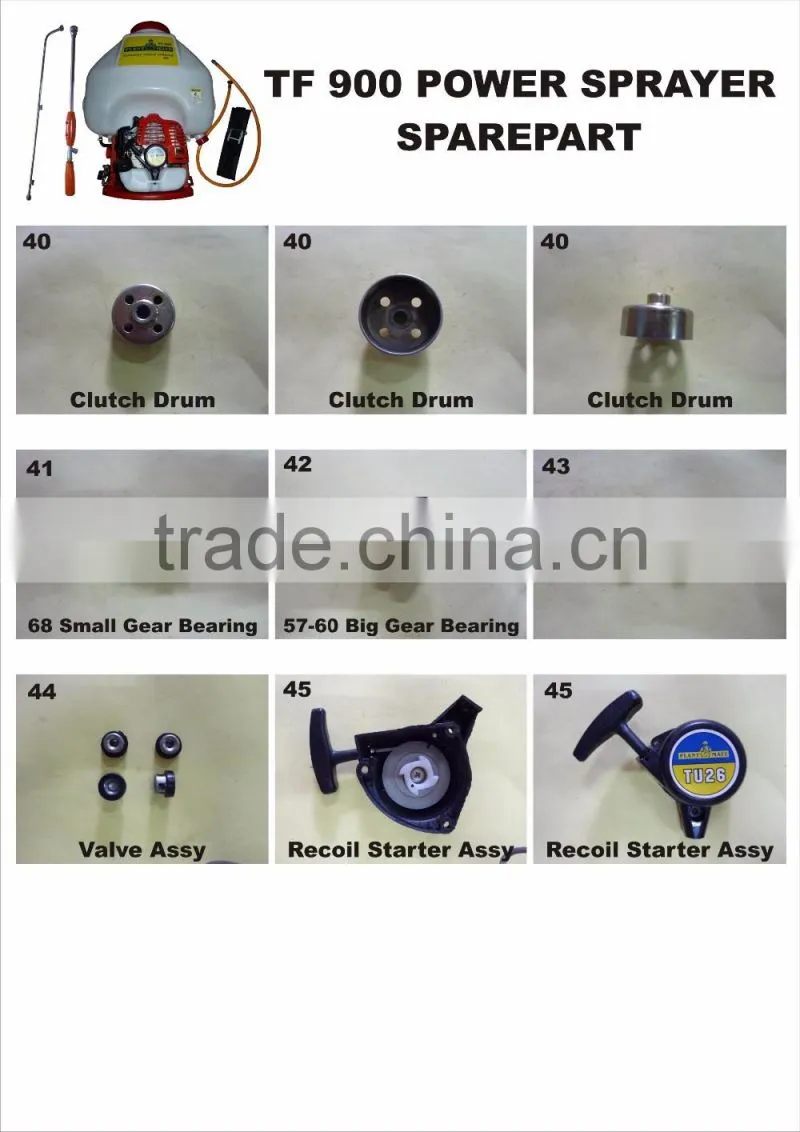 TU26, TF900 SPRAYER ENGINE SPARE PARTS