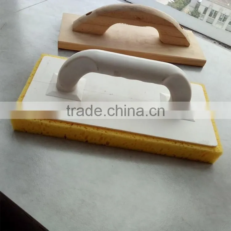 Wooden handle aluminum foam sponge plastering trowel