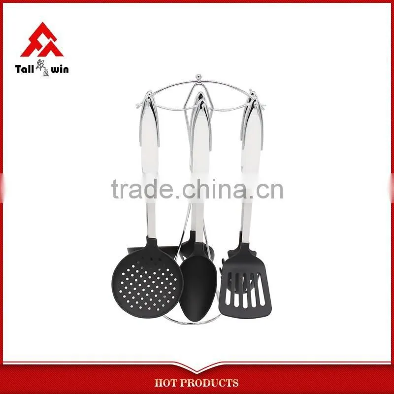 hot 4pcs stainless steel kitchen utensil with red pp handle food-grade kitchenware sets