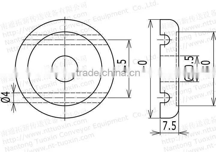 Drip Pan Mounting Washer Component for Conveyor Bracket