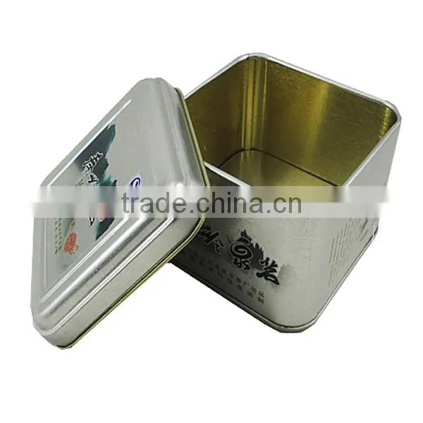 small decorative tea tin box