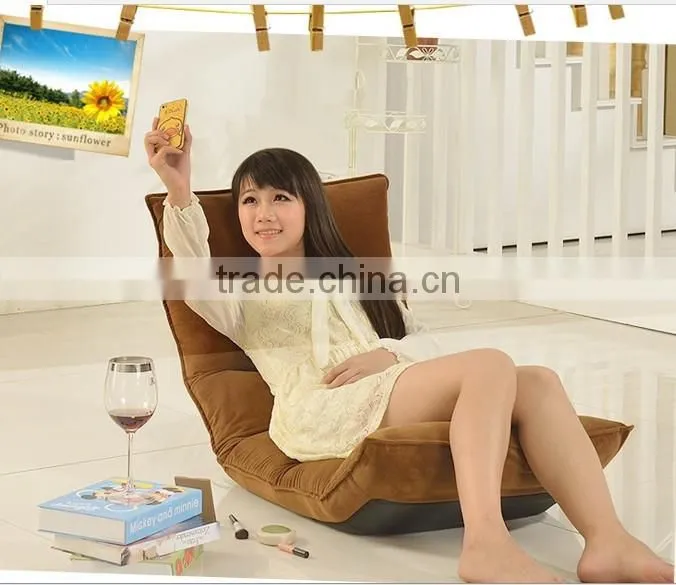 fashion creative suede leisure legless chair sofa, single seat leisure sofa chair, leisure modern floor sofa seating