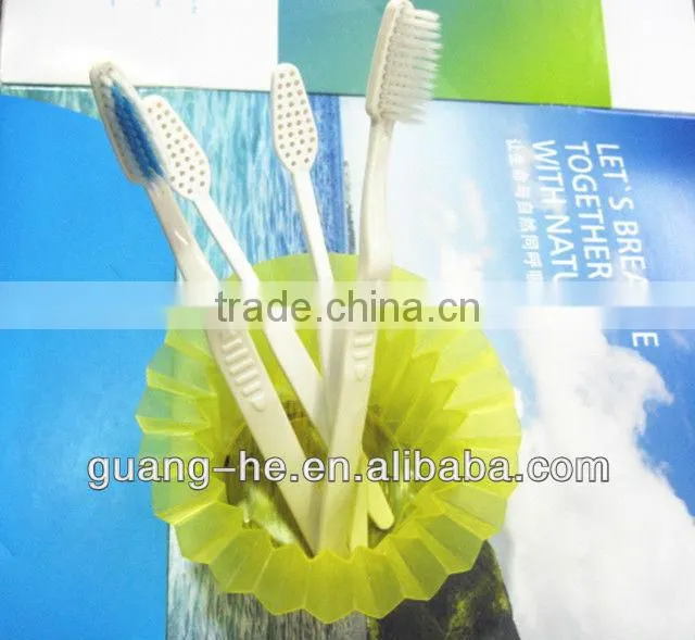 Disposable bioplastic pla toothbrush/Biodegradable environmentally friendly plastic PLA toothbrush for hotel