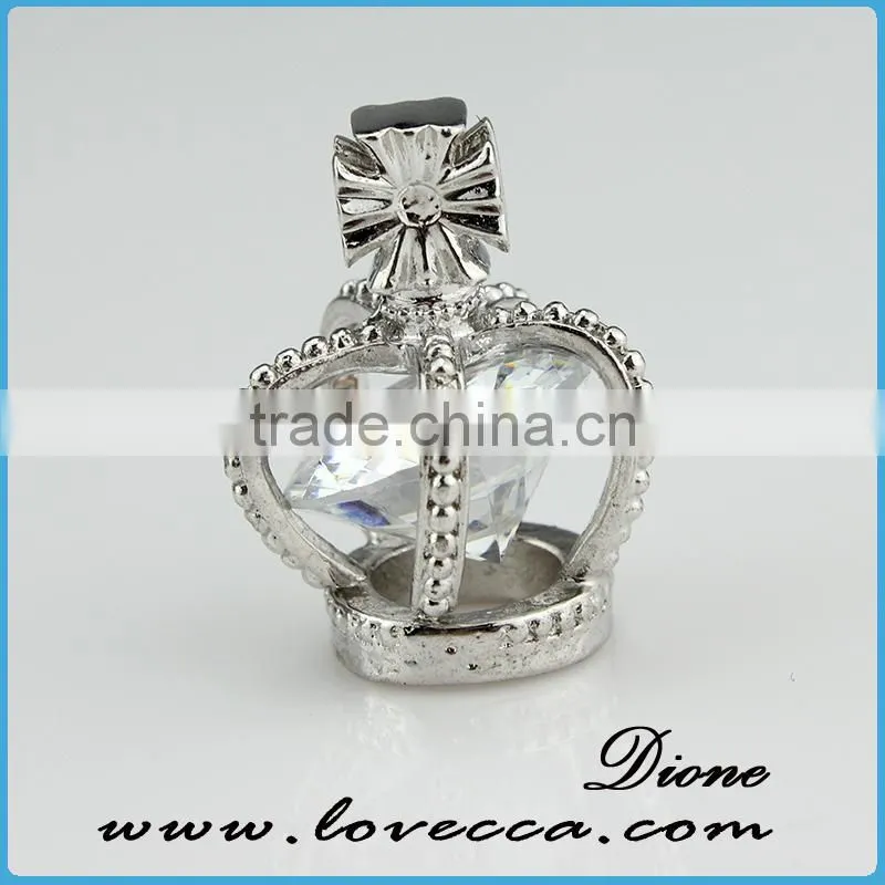 Fashion design sterling silver color pendant in pipe shape with cooper micropave setting pendant