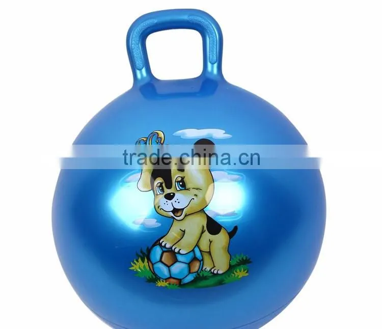 Kids Kangaroo Ball Red Smiley Face Hopper Ball with Handle Inflatable Toys