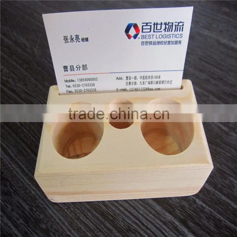 High Quality Wooden Photo Stand Beech Wood Business Cards Holder For Name Cards or Restaurant Manu