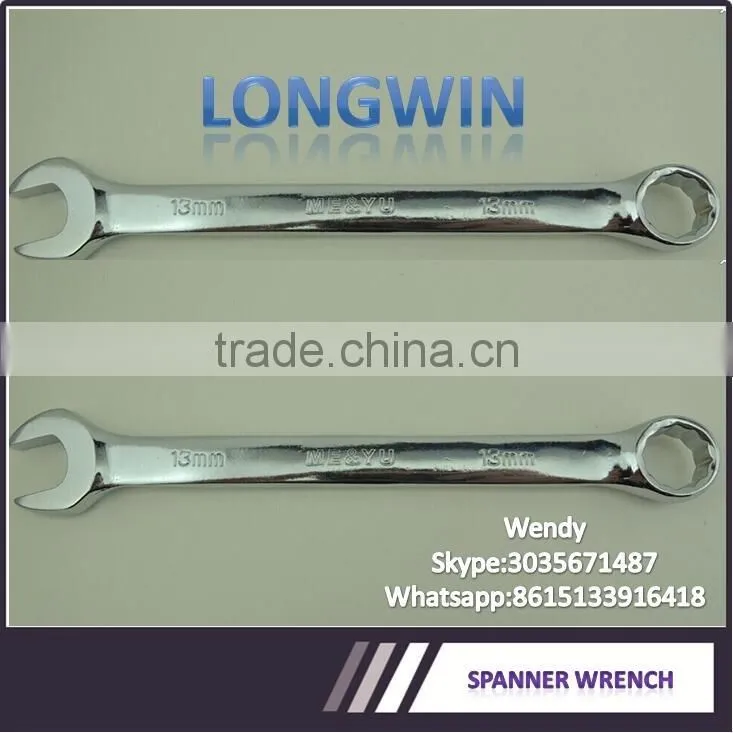 Hand tools High quality chrome plated steel wrench combination spanner
