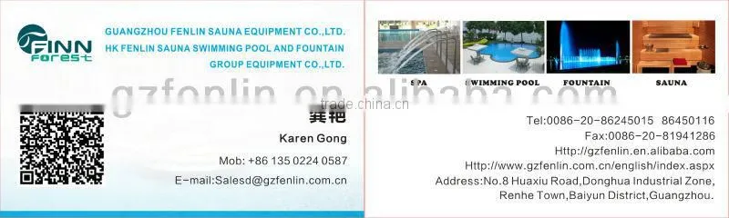 Customized European standard spa massage/swimming pool impactor outdoor stainless steel waterfall