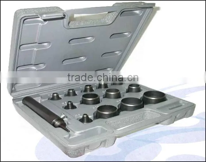 14PC High Carbon Steel Black Finished Duty Hollow Hole Punch Set