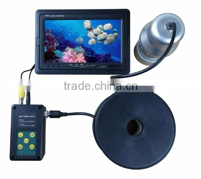 2017 new arrive 7 inch TFT LCD Monitor 20m 360 rotating fish finder underwater aquaculture monitoring camera system with DVR