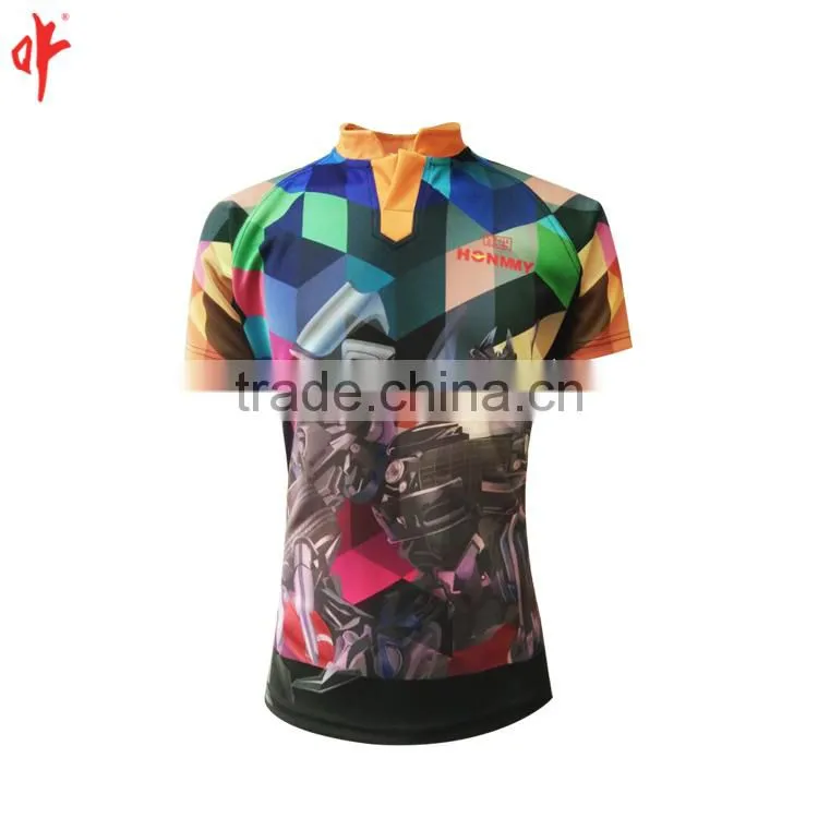 New fancy design customized full sublimation rugby Jersey