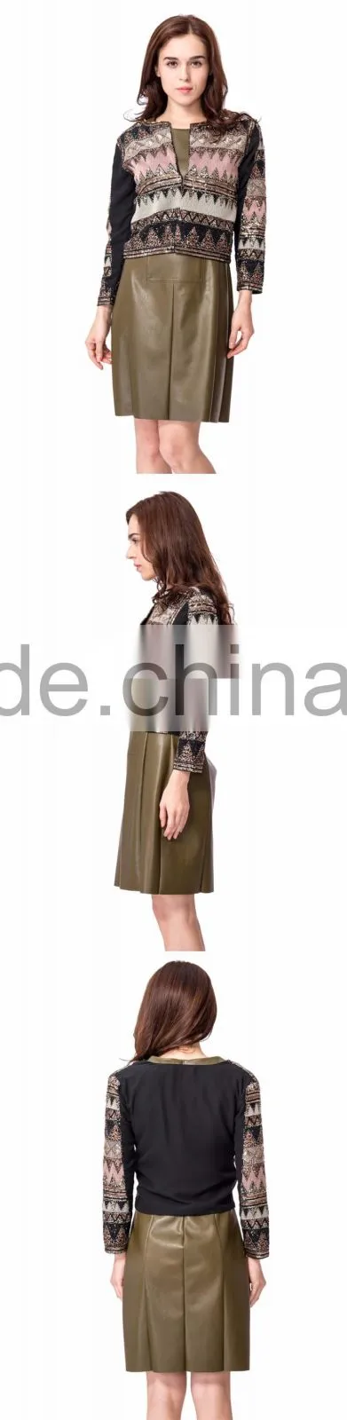 Domin fashion factory wholesale sequin ladies coats pictures