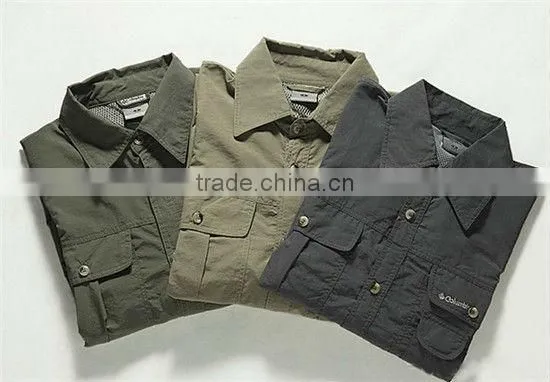 Quick dry sportswear shirt safari outdoor shirts men