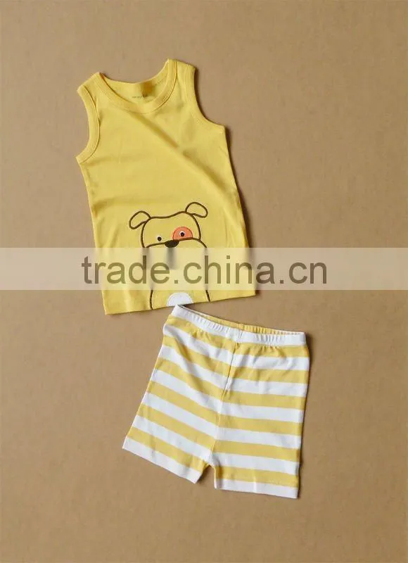 wwwSUNcom 2012 summer baby clothing set vest shorts cotton 100%