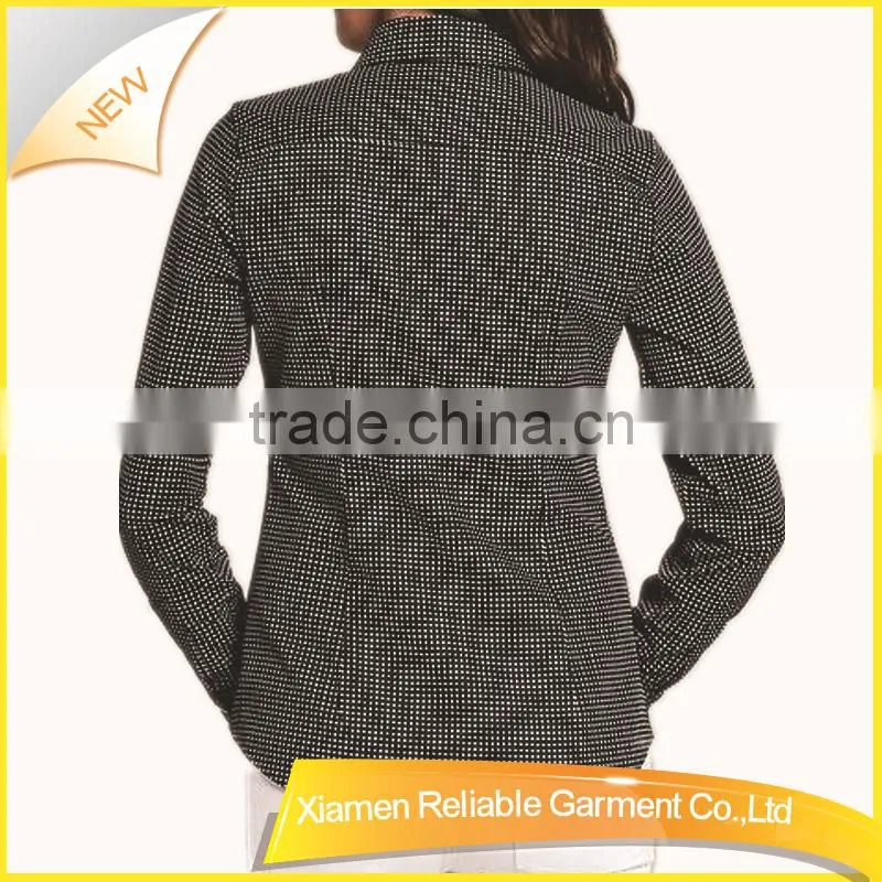 Dot black fashion button china import shirt for women