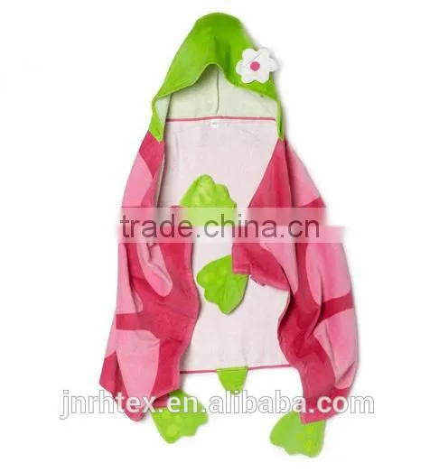 Custom soft cotton printing hooded towel