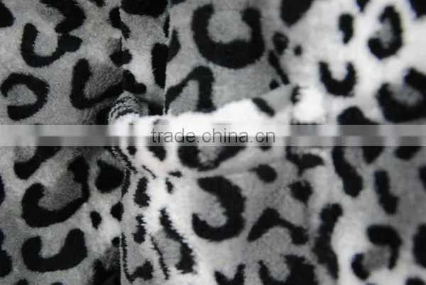 men's 100% polyester leopard printed coral fleece pajama set