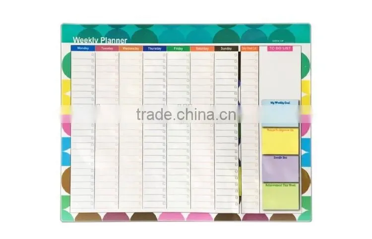 Children magic writing board reuse and cleanable stick free planner board with marking pen