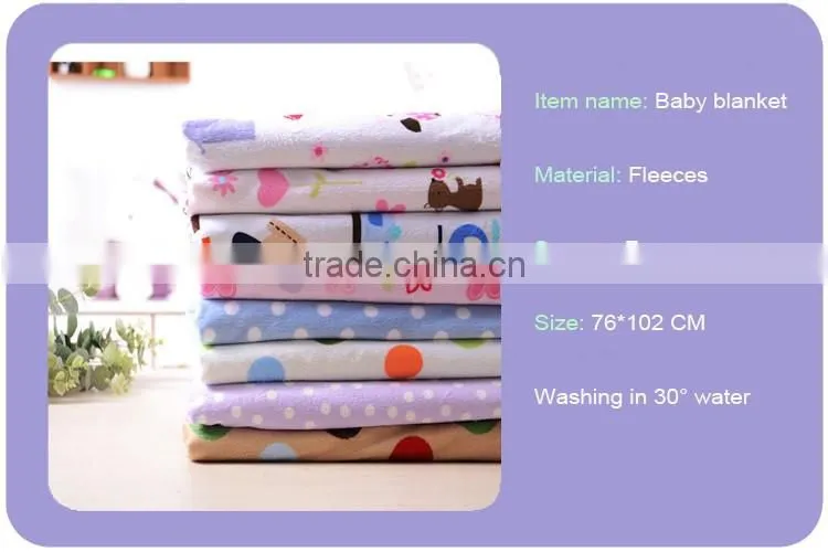 Thickened printed fleeces baby blanket wholesale