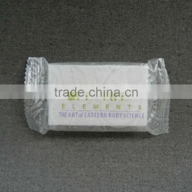 plastic bag wrapped soap