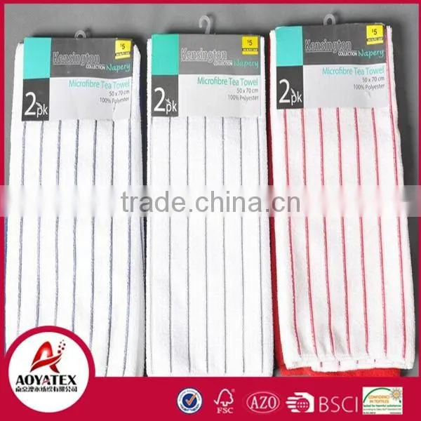 100% printed polyester microfiber tea towel cheap custom tea towels
