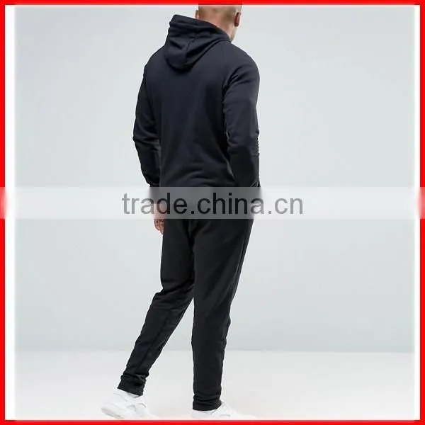 Mens Modern Latest Design Tracksuit Set In Black Wholesale Plain Jogging Suit High Quality Tracksuits