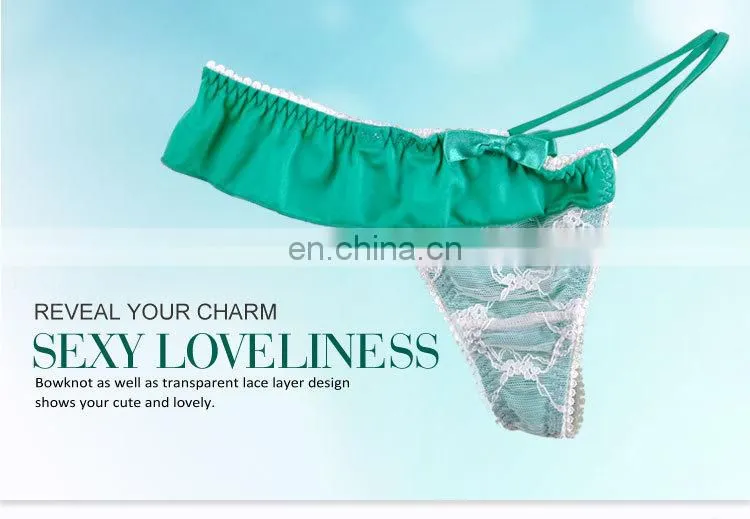 Latex Arrival Popular Sexy Lace Sexy G String Panty Wearing Girls