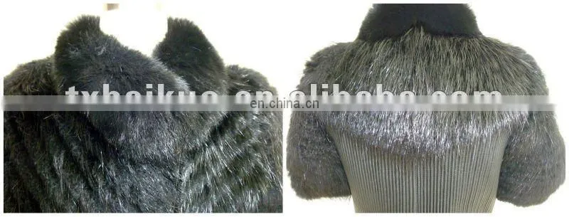 HK103 Ladies raccoon dog fur coat
