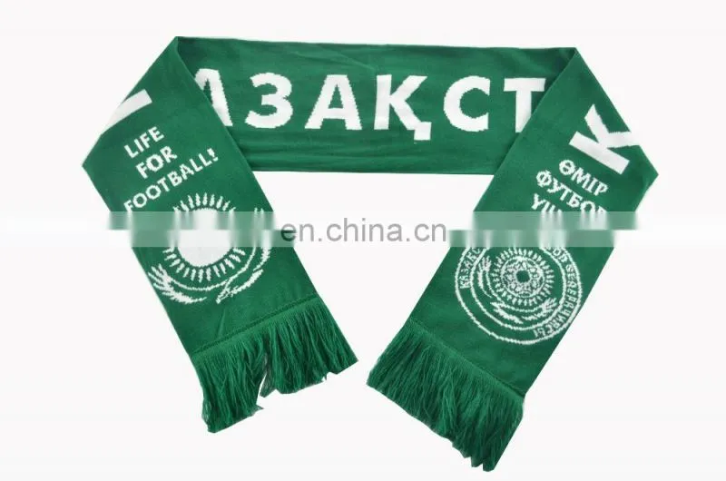 2016 Hot Sell Sports Scarf Kintted Acrylic Football Team scarf