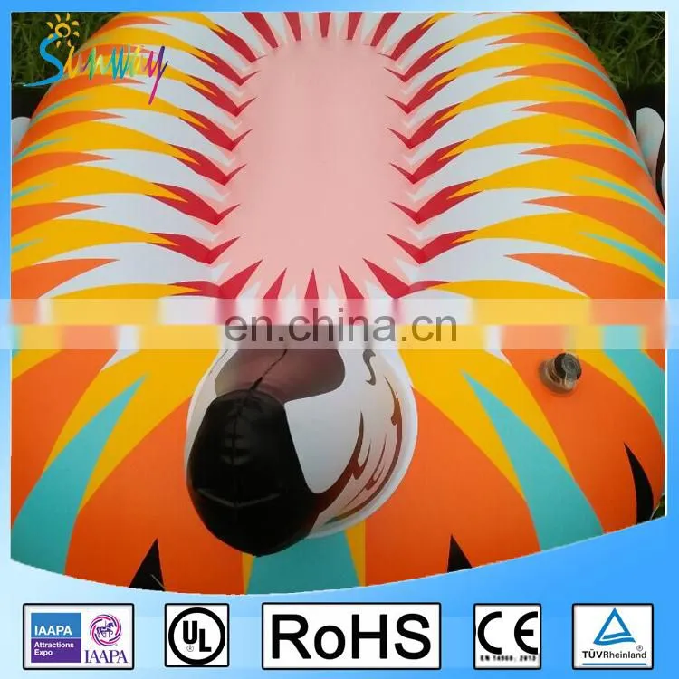 EN71 6P PVC Colorful Swan Pool Floats Inflatable Swan Rider Colored Swan