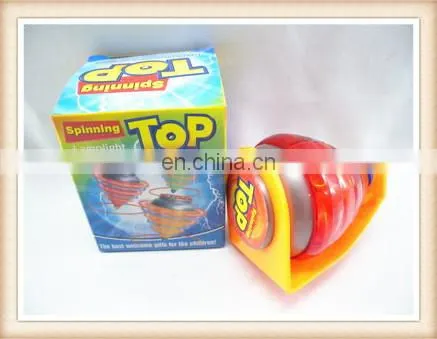 New product kids plastic light up spinning top toy spin top